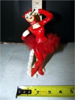 Vtg  Devil Dancer Ceramic Figurine 6 1/2"T