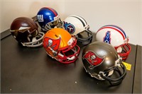 (6) Mini Collectors Football Helmets