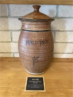 Wild Rice Lidded Pottery Canister