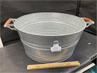 Galvanized tub with bottle opener