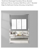 NEW 16" x 24" Rectangle Frameless Mirror, Beveled