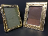 Lot Of 2 Gold Washed Sterling Silver Frames