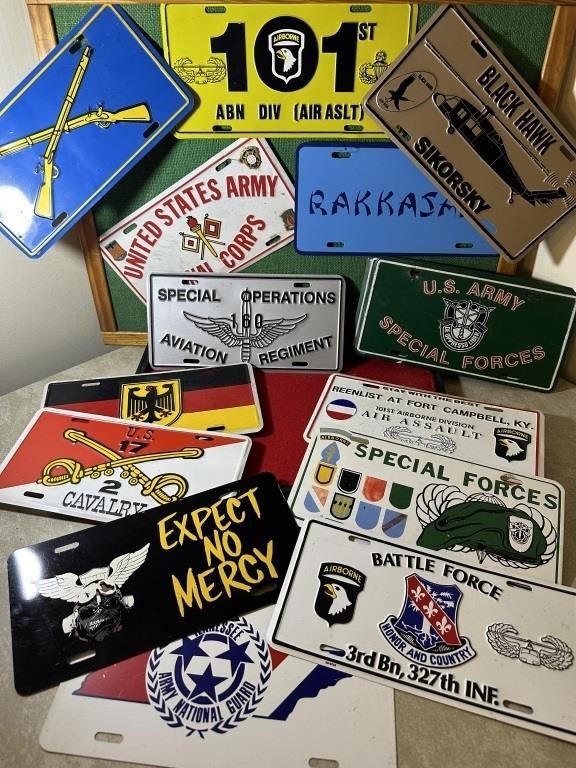 MILITARY License Plates