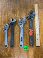 Vtg Crescent Adjustable Wrenches