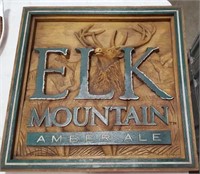Elk Mountain Amber Ale Advertising Sign