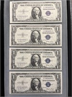 4x The Bid Crisp Unc Silver Certificates