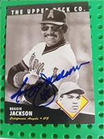 D4)  Certified Reggie Jackson Autographed Card