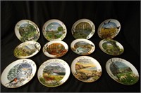 12 limited Franklin Edition Plates