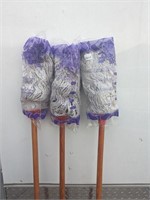 3 Cotton Head Mops with Wood Handle Screw tip $5