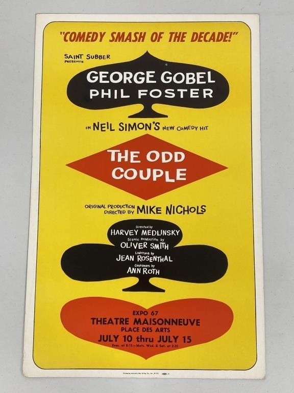 Expo 67 Neil Simons Odd Couple Theatre Maisonneuve