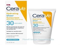 CeraVe Hydrating Sheer SPF 30 Sunscreen Face/Body