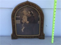 ANTIQUE PICTURE FRAME WITH GLASS