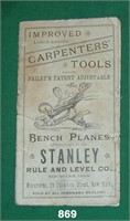 1896 Stanley LABOR-SAVING CARPENTERS’ TOOLS