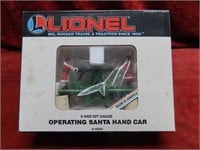 New Lionel Operating Santa hand car 6-18403
