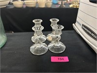 Set Of 4 Lead Crystal Candle Sticks, Made In USA