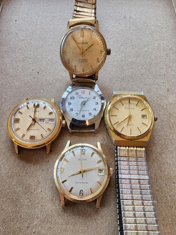 Vintage Men's watch lot
 All untested some for