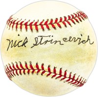 Nick Strincevich Autographed Baseball Beckett BAS