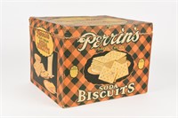 PERRINS DAIRY CREAM SODA BISCUITS CARDBOARD BOX