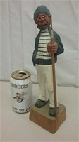 Handcarved Folk Art Fisherman