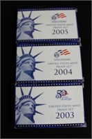2003, 2004, and 2005 US Mint Proof Sets