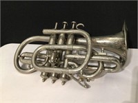 Vintage Marked Cornet Musical Instrument