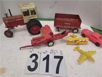 Flat of Farm Toys Includes International Tractor