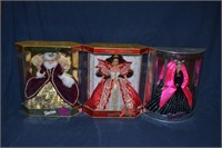 3 Barbie dolls in original boxes: 1996, '97, '98;