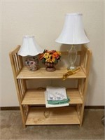 Wooden foldable shelf
