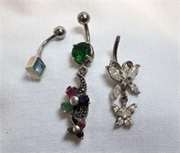 3 MISC. BELLY RINGS