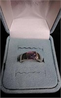 sterling lt. purple stone ring