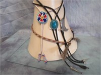 Assorted Bolo Ties & Hat Band