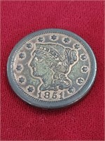 1851 Cent Coin