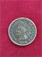 1864 Indian Head Cent Coin w/L