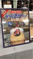 Leroux Wild berry schnapps sign