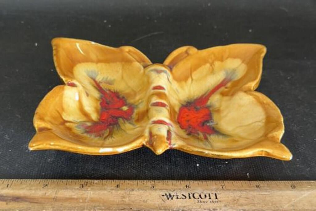 CERAMIC DISH-BUTTERFLY DESIGN