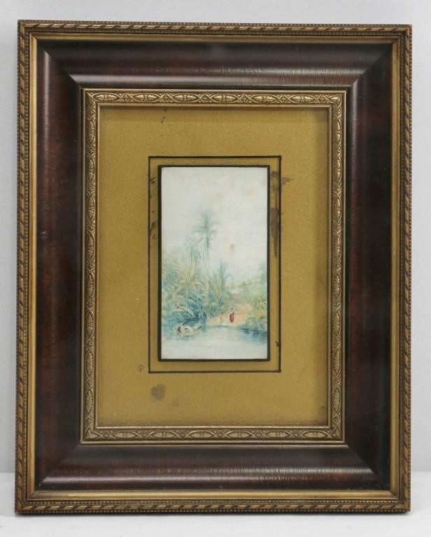 Vintage "Indian Settlement 1850" Framed Print