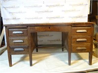 LARGE ANTIQUE WOOD DESK