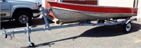 Lund Fishing Boat with Tilt Bunk Trailer