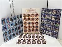 4 MLB baseball card sheets, misc