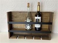 Wooden Wall Mounted 4 Glass Wine Rack