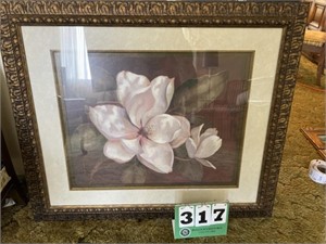 Large Magnolia Framed Flower Picture