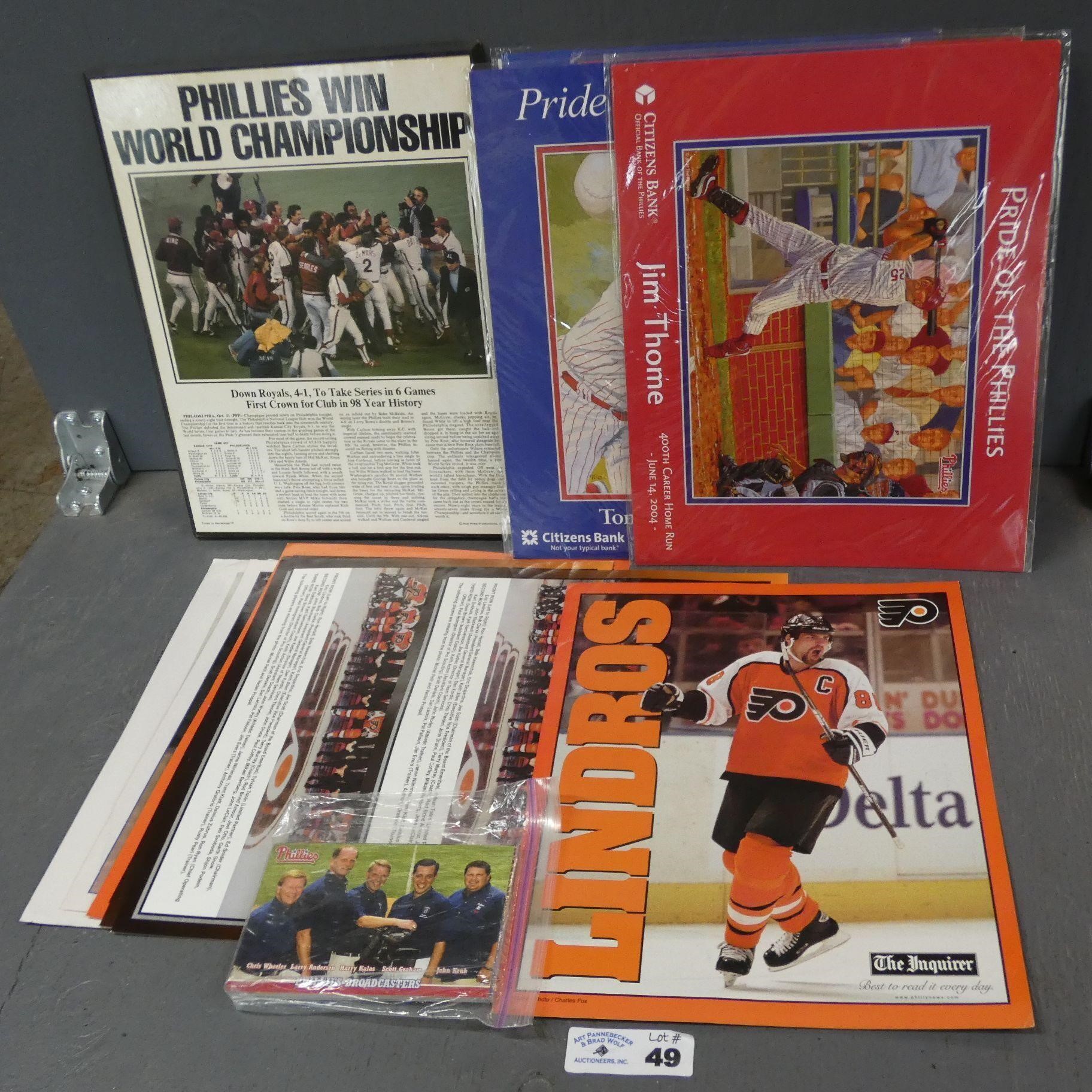 Phillies World Series Plaque & Sports Posters