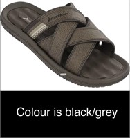 Size 12 Ryder drift slide sandal in black/grey