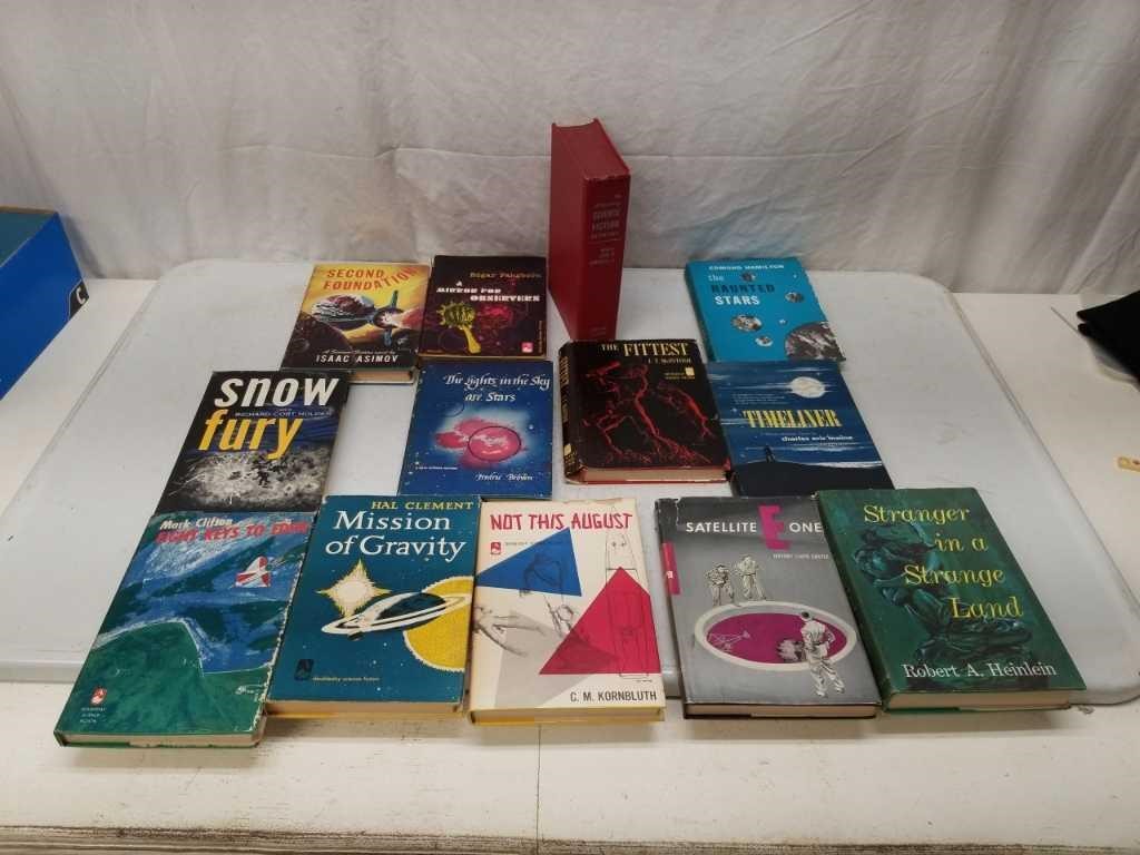 Vtg Science Fiction Hardcover Book Lot