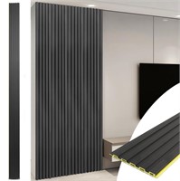 Art3d WPC Slat Wall Panels, 8-Pack, Black