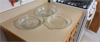 3 Pyrex glass 9 in pie plates