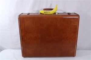 Vtg Orange Samsonite Streamlite Suitcase