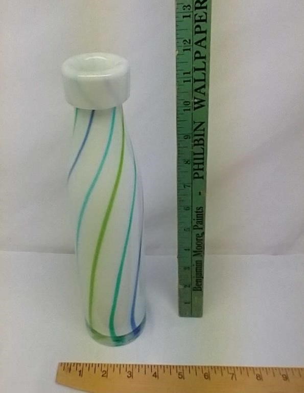 F10) Decorative Blown Glass Bottle/Vase