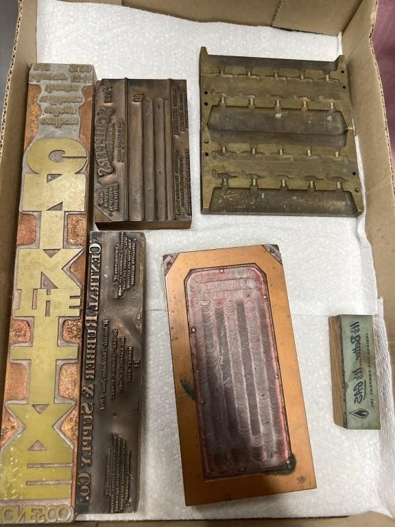 Printing plates brass copper wood