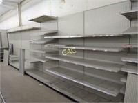 7 Sections of Metal Store Shelving (One Sided)